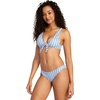 image:imageRVCA Womens Swimsuit Bikini Bottom Medium CutCheeky HipsterBlue Yonder