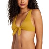 image:imageRVCA Womens Tie Front BraletteBronze Mist