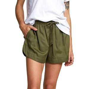 image:imageRVCA Womens Grounded Coverup ShortDark Moss