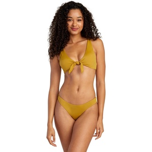 image:imageRVCA Womens Tie Front BraletteBronze Mist