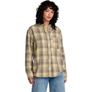 image:imageRVCA Womens Woven Flannel TopsSage Green