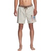 image:imageRVCA Mens Elastic Waist Boardshort Featuring a Faux Fly amp Pockets on the Side SeamsJacobs Archive Stripe  Multi