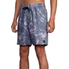 image:imageRVCA Mens Elastic Waist Boardshort Featuring a Faux Fly amp Pockets on the Side SeamsRvca Elastic Trunk 17Black Dye