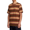 image:imageRVCA Mens Polo Short Sleeve TeeBombay Brown Somedays Stripe