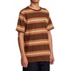 image:imageRVCA Mens Polo Short Sleeve TeeBombay Brown Somedays Stripe