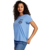image:imageRVCA Womens Red Stitch Short Sleeve Graphic Tee ShirtHeritageBlue Yonder