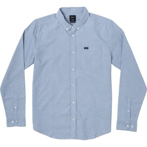 image:imageRVCA Boys Thatll Do Stretch Long Sleeve Woven Button Front ShirtOxford Blue