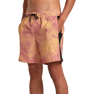 image:imageRVCA Mens Elastic Waist Boardshort Featuring a Faux Fly amp Pockets on the Side SeamsBamboo Apex