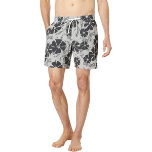 image:imageRVCA Mens Elastic Waist Boardshort Featuring a Faux Fly amp Pockets on the Side SeamsBlack Yoyogi Seersucker