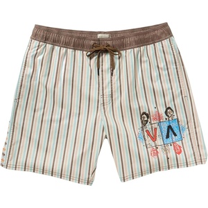 image:imageRVCA Mens Elastic Waist Boardshort Featuring a Faux Fly amp Pockets on the Side SeamsJacobs Archive Stripe  Multi
