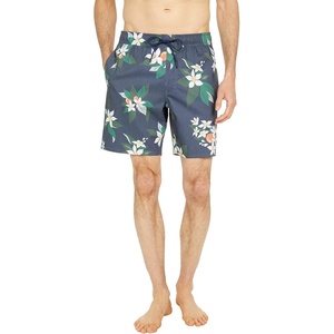 image:imageRVCA Mens Elastic Waist Boardshort Featuring a Faux Fly amp Pockets on the Side SeamsNavy Marine
