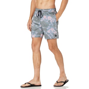 image:imageRVCA Mens Elastic Waist Boardshort Featuring a Faux Fly amp Pockets on the Side SeamsRvca Elastic Trunk 17Black Dye
