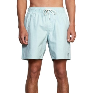 image:imageRVCA Mens Elastic Waist Boardshort Featuring a Faux Fly amp Pockets on the Side SeamsRvca Elastic Trunk 17Blue Haze