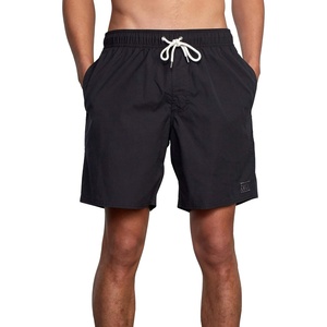 image:imageRVCA Mens Elastic Waist Boardshort Featuring a Faux Fly amp Pockets on the Side SeamsRvca Elastic Trunk 17Rvca Black