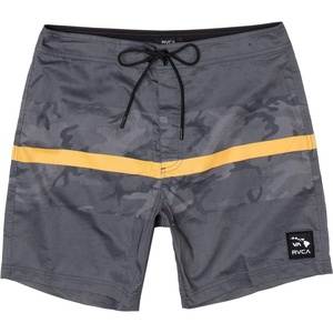 image:imageRVCA Mens Elastic Waist Boardshort Featuring a Faux Fly amp Pockets on the Side SeamsWestport Print  HawaiiBlack Camo