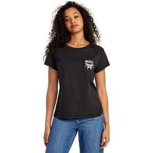 image:imageRVCA Womens Red Stitch Short Sleeve Graphic Tee ShirtMetamorphosisRvca Black