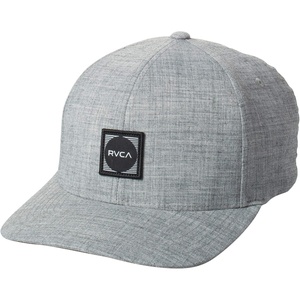 image:imageRVCA Mens Flexfit Curved Brim Fitted HatRvca FlexfitHeather Grey
