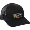 image:imageRVCA Mens Curved Brim Trucker Hat Structured Hat with Curved Bill Adjustable Snapback ClosureRvca Curved TruckerBlack Camo