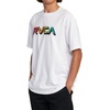 image:imageRVCA Mens Graphic Short Sleeve Crew Neck Tee ShirtBig GradientWhite