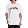 image:imageRVCA Mens Graphic Short Sleeve Crew Neck Tee ShirtBig GradientWhite