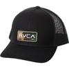 image:imageRVCA Mens Curved Brim Trucker Hat Structured Hat with Curved Bill Adjustable Snapback ClosureRvca Curved TruckerBlack Camo