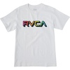 image:imageRVCA Mens Graphic Short Sleeve Crew Neck Tee ShirtBig GradientWhite