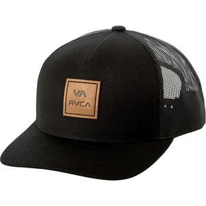 image:imageRVCA Mens Curved Brim Trucker Hat Structured Hat with Curved Bill Adjustable Snapback ClosureRvca Curved TruckerBlack