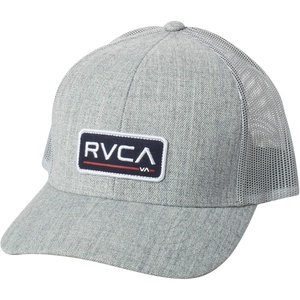image:imageRVCA Mens Curved Brim Trucker Hat Structured Hat with Curved Bill Adjustable Snapback ClosureRvca Curved TruckerHeather Grey