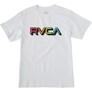 image:imageRVCA Mens Graphic Short Sleeve Crew Neck Tee ShirtBig GradientWhite