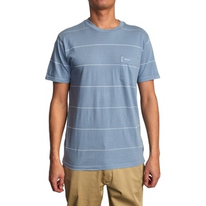 image:imageRVCA Mens PTC Pigment Dye Short Sleeve Premium Tee ShirtPtc Pigment Stripe TeeAsh Blue