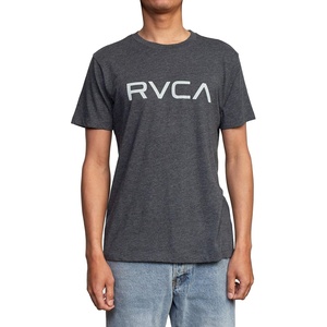 image:imageRVCA Mens Red Stitch Graphic Crew TShirtBig RvcaBlackGrey