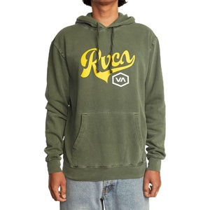 image:imageRVCA Mens Regular Fit Screen Fleece HoodieHex ScriptElm Green