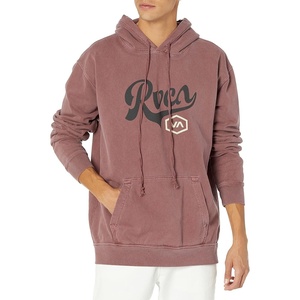image:imageRVCA Mens Regular Fit Screen Fleece HoodieHex ScriptOxblood Red