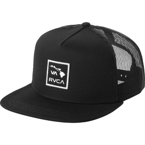 image:imageRVCA Mens Trucker Hat Adjustable Snapback Cap for Streetwear amp Skating Lightweight Breathable AllDay ComfortBlack Islands Patch