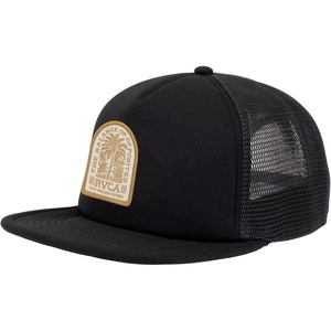image:imageRVCA Mens Trucker Hat Adjustable Snapback Cap for Streetwear amp Skating Lightweight Breathable AllDay ComfortValley Palm  Black