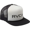 image:imageRVCA Mens Trucker Hat Structured Hat with Stretch Mesh Back Adjustable Snapback ClosureRvca TruckerBlackWhite