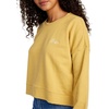 image:imageRVCA Womens Graphic Fleece Pullover Crew Neck SweatshirtScryptVintage Gold