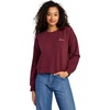 image:imageRVCA Womens Graphic Fleece Pullover Crew Neck SweatshirtScryptWine