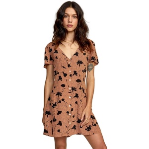 image:imageRVCA Womens Avery Woven Short Sleeve DressAvery DressCanyon Rose