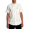 image:imageRVCA Mens Slim Fit Short Sleeve Oxford Stretch Woven Button Up ShirtRvca SS Stretch OxfordWhite Micro