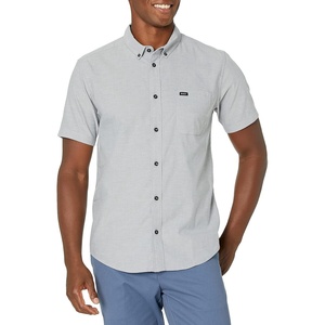 image:imageRVCA Mens Slim Fit Short Sleeve Oxford Stretch Woven Button Up ShirtRvca SS Stretch OxfordPavement